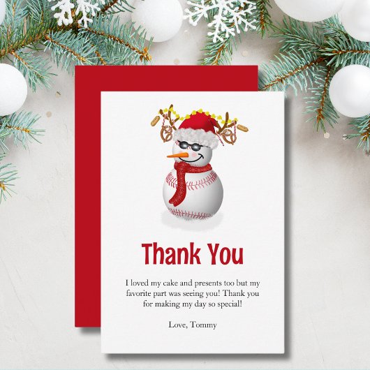 Baseball Snowman Décoré Avec Merci De Soins
