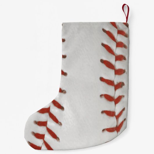 Baseball Softbal Print Patroon Achtergrond Kleine Kerstsok (Achterkant)