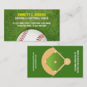 Baseball Softball Coach Visitekaartje (Voorkant / Achterkant)