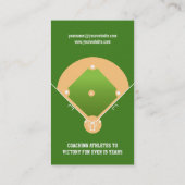 Baseball Softball Coach Visitekaartje (Achterkant)