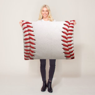 Baseball Softball Geborduurd Grafisch Kunstwerk - Fleece Deken