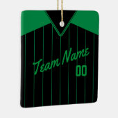 Baseball Softball Jersey - Gepersonaliseerd Keramisch Ornament (Rechts)