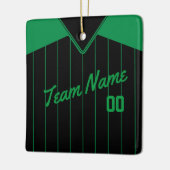 Baseball Softball Jersey - Gepersonaliseerd Keramisch Ornament (Links)