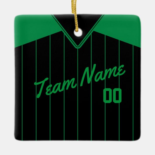 Baseball Softball Jersey - Gepersonaliseerd Keramisch Ornament (Voorkant)
