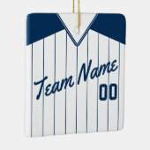 Baseball Softball Jersey gepersonaliseerd Ornament (Rechts)