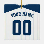 Baseball Softball Jersey gepersonaliseerd Ornament (Achterkant)