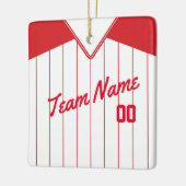 Baseball Softball Jersey Gepersonaliseerde organis Keramisch Ornament (Links)