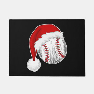 Baseball, Softball-liefhebbers - Pet met kerstkers Deurmat