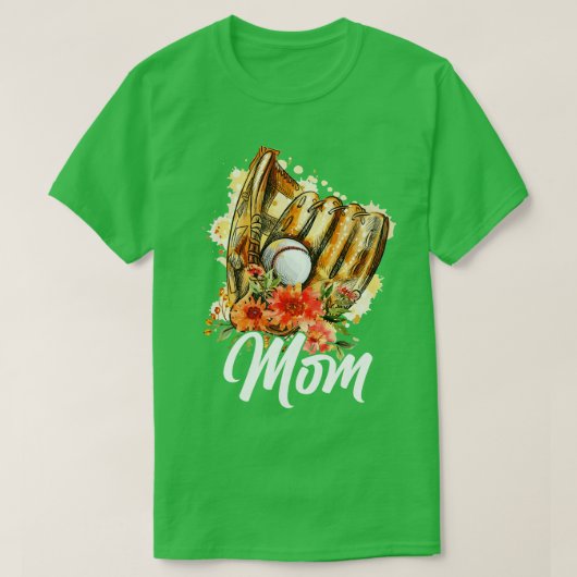 Baseball Softball mama T-shirt (Design voorkant)