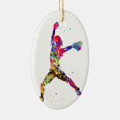 Baseball Softball Pitcher Keramisch Ornament (Rechts)