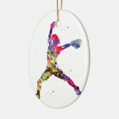 Baseball Softball Pitcher Keramisch Ornament (Links)