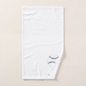 Baseball/Softball Script Girly Monogram Naam Bad Handdoek (Handdoek)