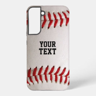 Baseball Softball Steekwerk Aangepaste Tekst Samsung Galaxy Hoesje