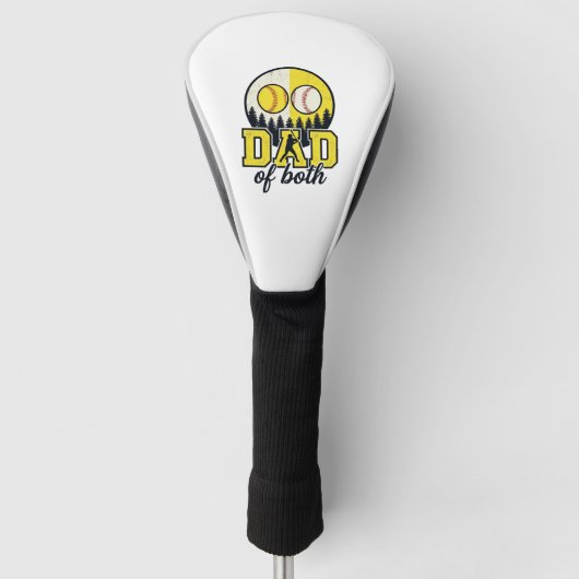 Baseball Softball Vader van Beide Vintage Vector O Golfheadcover (Voorkant)