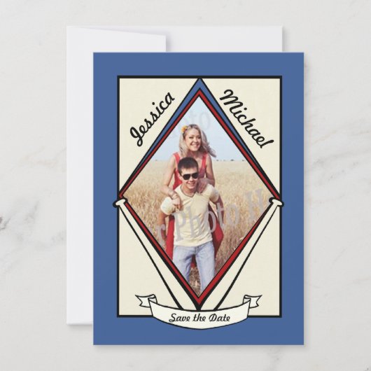 Baseball sparen de Datum Save The Date (Voorkant)