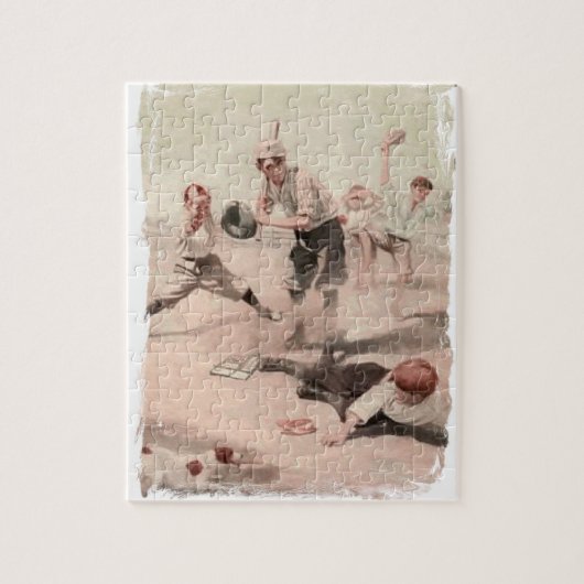 Baseball spelen legpuzzel (Verticaal)