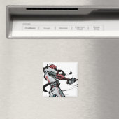 Baseball-speler die knijpende knuppel, zijdelings magneet (Insitu (Vaatwasser))