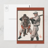  Baseball-spelers in sport Briefkaart (Voorkant / Achterkant)