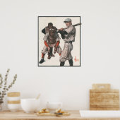  Baseball-spelers in sport Poster (Keuken)