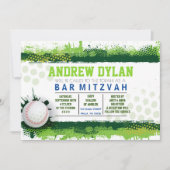 BASEBALL SPLASH Bar Mitzvah Invitation (Devant)