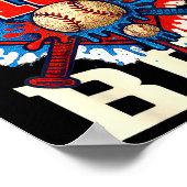 Baseball Splash Drip 10th Birthday Srts Lover Boy  Poster (Hoek)