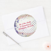 Baseball Splatter Bar Bat Mitzvah Reply sticker (Envelop)
