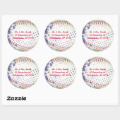 Baseball Splatter Bar Bat Mitzvah Reply sticker (Vel)