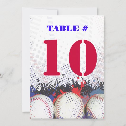 BASEBALL SPLATTER Bar Bat Mitzvah Uitnodiging (Voorkant)