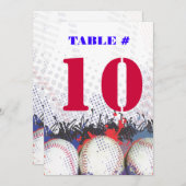 BASEBALL SPLATTER Bar Bat Mitzvah Uitnodiging (Voorkant / Achterkant)