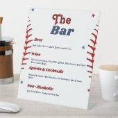 Baseball Sport Bachelorette Mimosa Bar Reclamebord Met Voetstuk (Insitu)