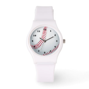 Baseball sport blanc silicone bracelet montre