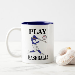Baseball Sport Coach Speler Tweekleurige Koffiemok
