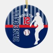 Baseball ⚾ Sport - Dark Blue - Pitcher Keramisch Ornament (Voorkant)