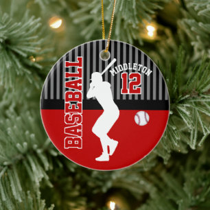 Baseball ⚾ Sport - Dark Red Keramisch Ornament