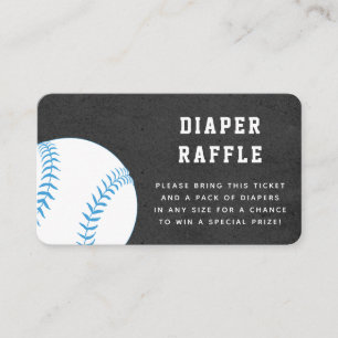 Baseball Sport Diaper Baby shower Raffle Informatiekaartje