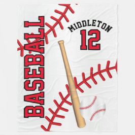 Baseball ⚾ Sport in rood Fleece Deken