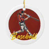 Baseball Sport Keramisch Ornament (Achterkant)