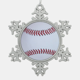 Baseball-sport Tin Sneeuwvlok Ornament