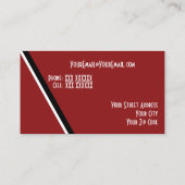 Baseball Sport Visitekaartje (Achterkant)