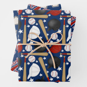 Baseball Sportpatroon Inpakpapier Vel