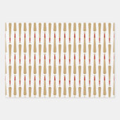 Baseball Sportpatroon Inpakpapier Vel (Voorkant 3)