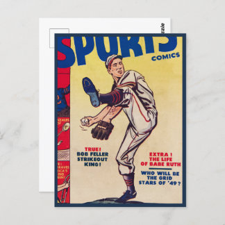  Baseball Sportretro Baseball Player Briefkaart
