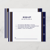 Baseball Sports Bar Mitzvah RSVP Logo Personnalisé (Devant / Derrière)