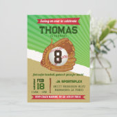 Baseball Sports Birthday Kaart (Staand voorkant)