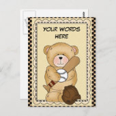 Baseball Sports Briefkaart (Voorkant / Achterkant)