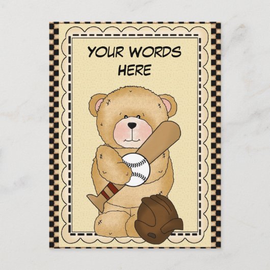 Baseball Sports Briefkaart (Voorkant)