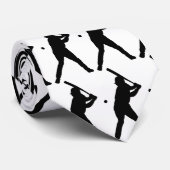 BaseBall Sports Cravate noir blanc (Roulé)