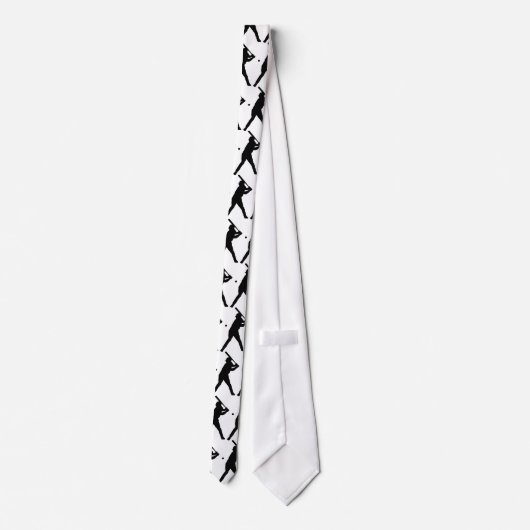 BaseBall Sports Cravate noir blanc (Dos)