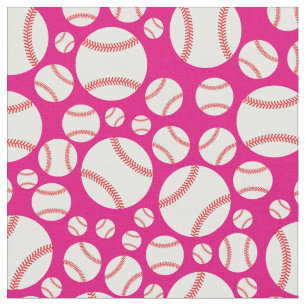 Baseball Sports Cute Pink Girls Stof