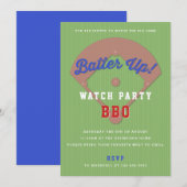 Baseball Sports Game Watch Party Invitation (Devant / Derrière)
